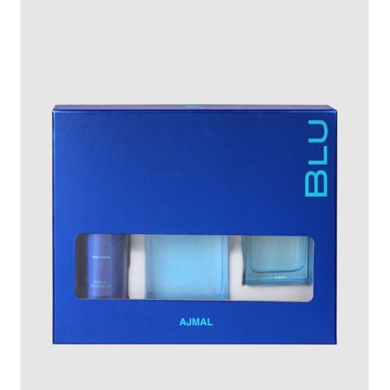 Ajmal Perfume Blu Gift Set For Men-90 Ml