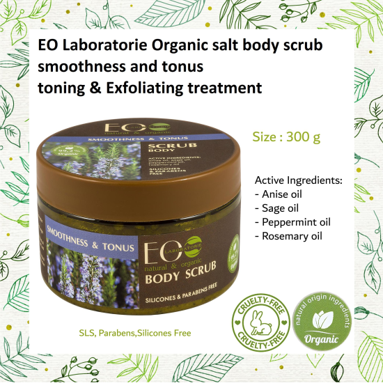 EO Laboratorie Organic Toning Salt Body Scrub: Exfoliating