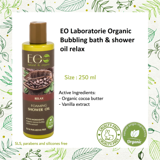 EO Laboratorie Organic Relaxing Bubbling Bath & Shower Oil