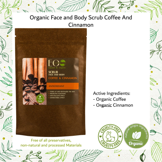 EO Laboratorie Organic Coffee & Cinnamon Face & Body Scrub