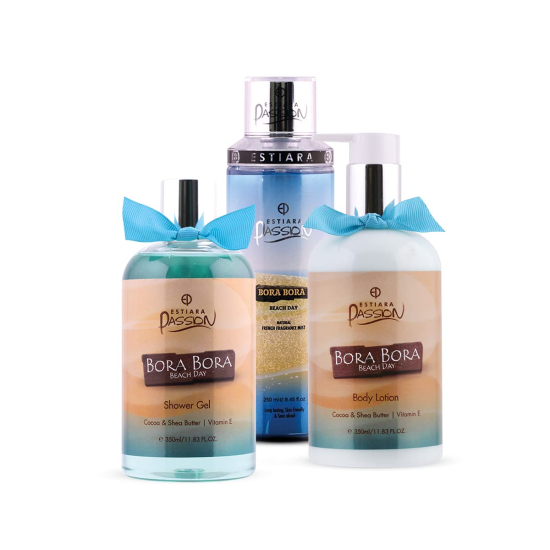 Estiara Passion Bora Bora Beach Day Bath - Body Gift Set for Unisex
