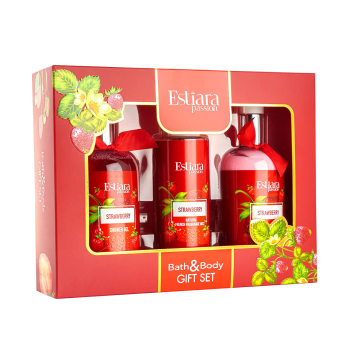 Estiara Passion Strawberry Bath - Body Beauty Red Gift Set Estiara Passion Strawberry Bath - Body Beauty Red Gift Set