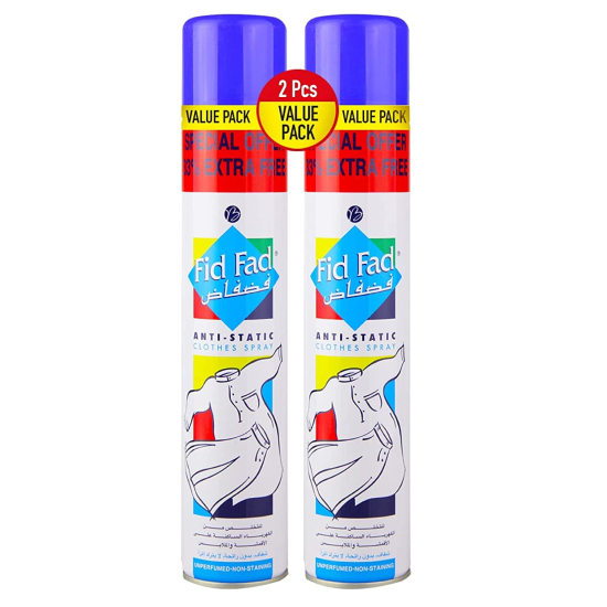 Fid Fad Anti-Static Clothes Spray - 400ML PACK OF 2 - Blue