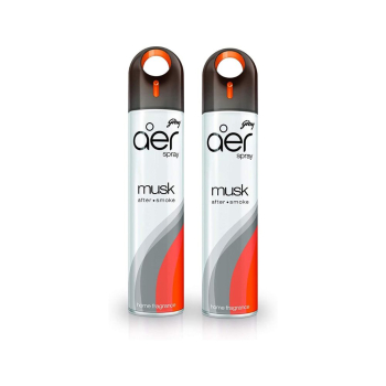 Godrej Aer Air Freshener Spray Musk After Smoke 300ML Pack of 2