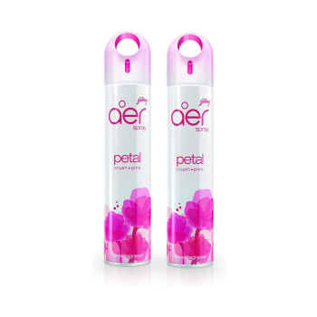 Godrej Aer Air Freshener Spray Petal Crush Pink 300ML Pack of 2