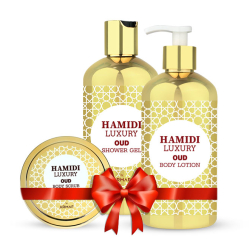 Hamidi Luxury Oud 3 Pieces Gift Set Oud Body Scrub