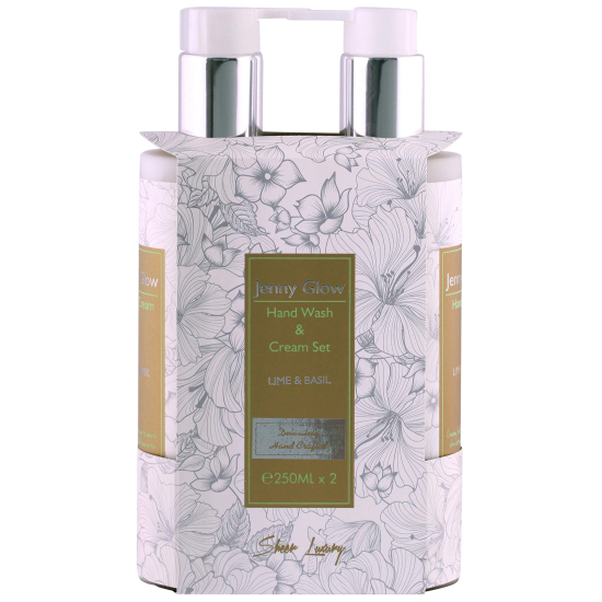 Jenny Glow Lime - Basil Hand Wash - Hand Cream Set For Unisex 250ML