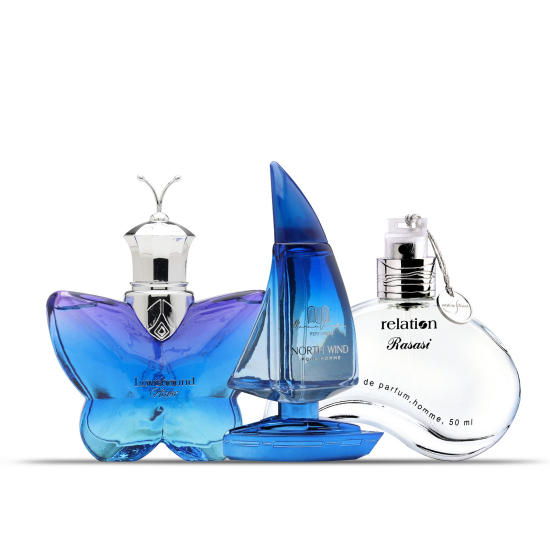 Marine Jacolin Lovebound Night + Marine Jacolin North Wind +  Rasasi Relation Men