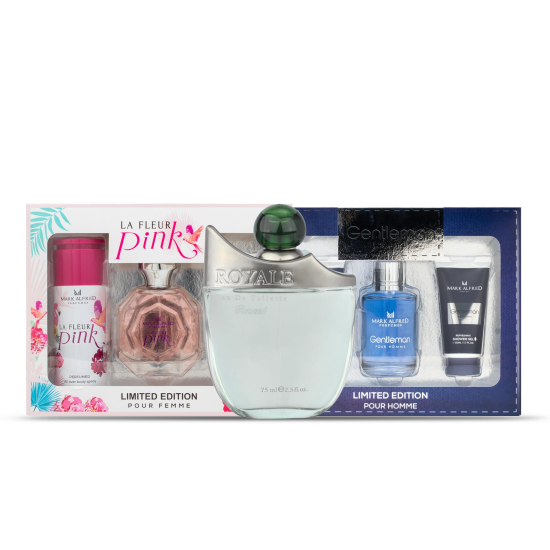 Mark Alfred Gentleman Set + Mark Alfred La Fleur Pink  Set+ Rasasi Royale Men Eau De Toilette for Men