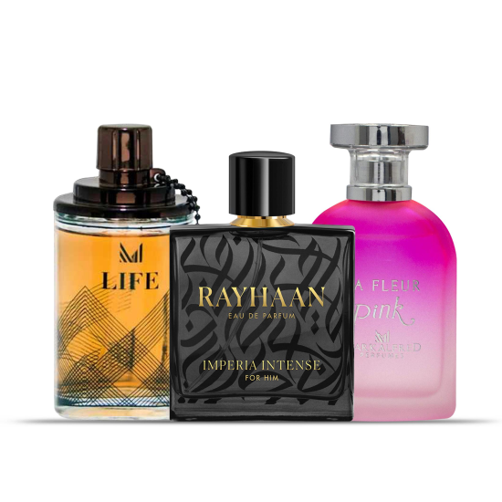 Mark Alfred La Fleur Pink + Mark Alfred Life + Rayhaan Imperia Intense Eau De Parfum For Men