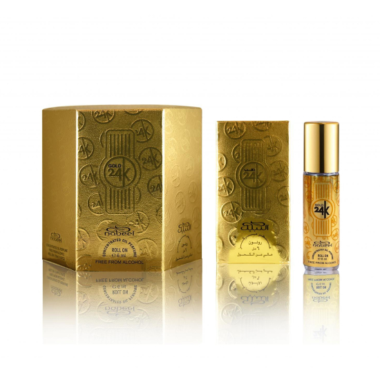 NABEEL GOLD 24K ROLL ON OIL PERFUME 6ML * 6 PCS