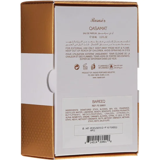 Rasasi Qasamat - Bareeq Edp 65ML(Fs338001)