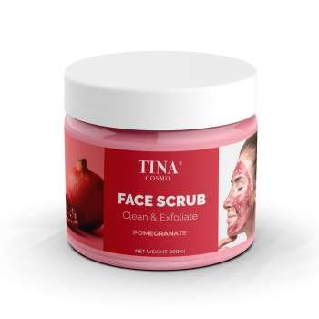 Tina Cosmo Clean & Exfoliate Face Scrub 300ml - POMEGRANATE