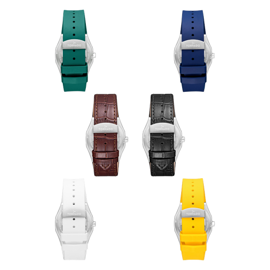 TORNADO- SPECTRA LIMITED EDITION - GIFT COLLECTION FOR MEN, Silicone & Leather Straps Set - T23006C-SBSW-S
