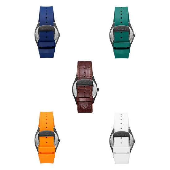 TORNADO- SPECTRA LIMITED EDITION - GIFT COLLECTION FOR MEN, Silicone & Leather Straps Set - T23006C-XBXB-S