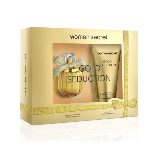WOMEN SECRET GOLD SEDUCTION Gift SET EDP 100ML + Body Lotion 200ML